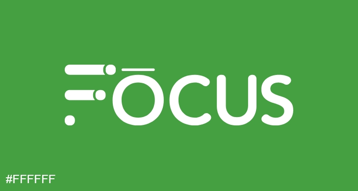 Focus primary logo on dark background