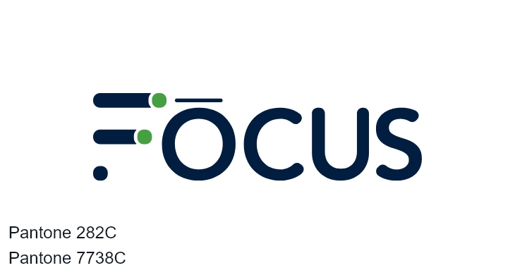 Focus primary logo on light background