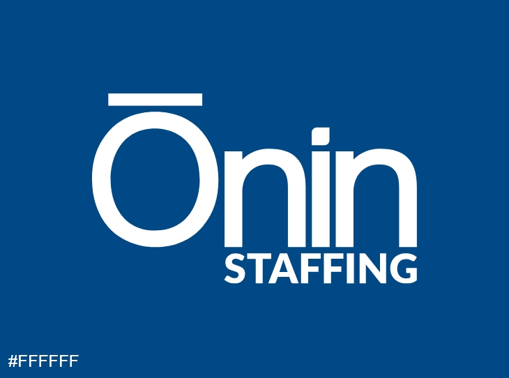 Onin Staffing primary logo on dark background