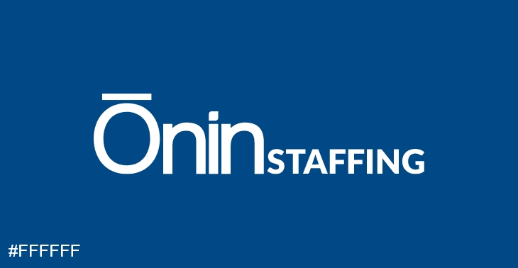 Onin Staffing variant logo on dark background