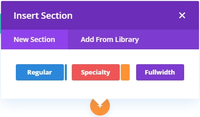 Divi - Inserting a Section