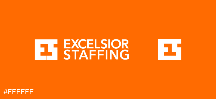 Exceslior Staffing primary logo on dark background